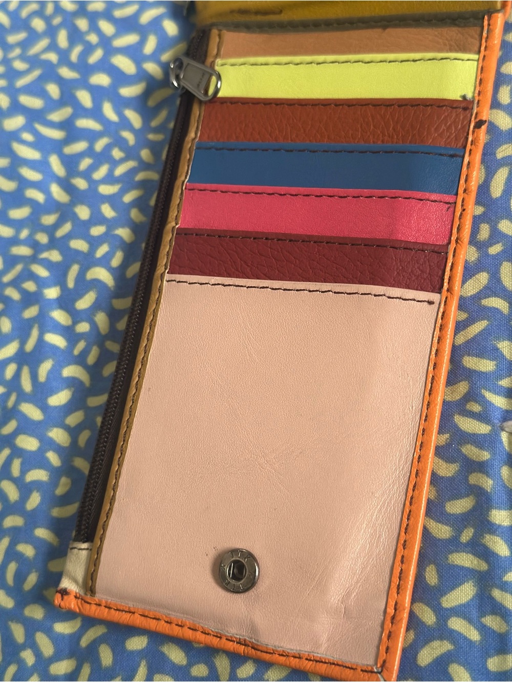 Soruka Genuine Leather Long Wallet with Colorful Compartments GUC - Picture 5 of 9